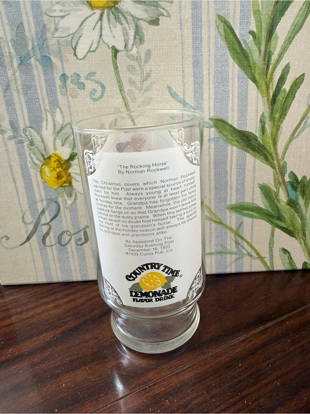 The Rocking Horse By Norman Rockwell 1933 Glass Country Time Lemonade Glass